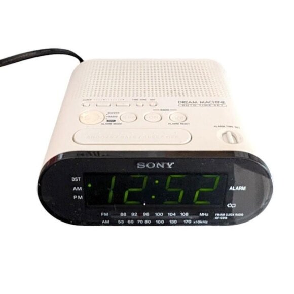 Sony Dream Machine ICF-C218 White Clock Radio Tested And Work Alarm Clock - Picture 1 of 7